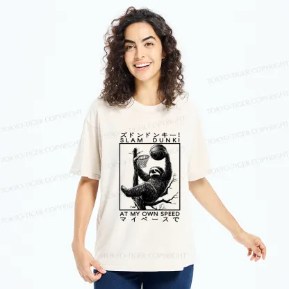 Tokyo-Tiger Slam Dunk At My Own Pace Washed T-Shirt