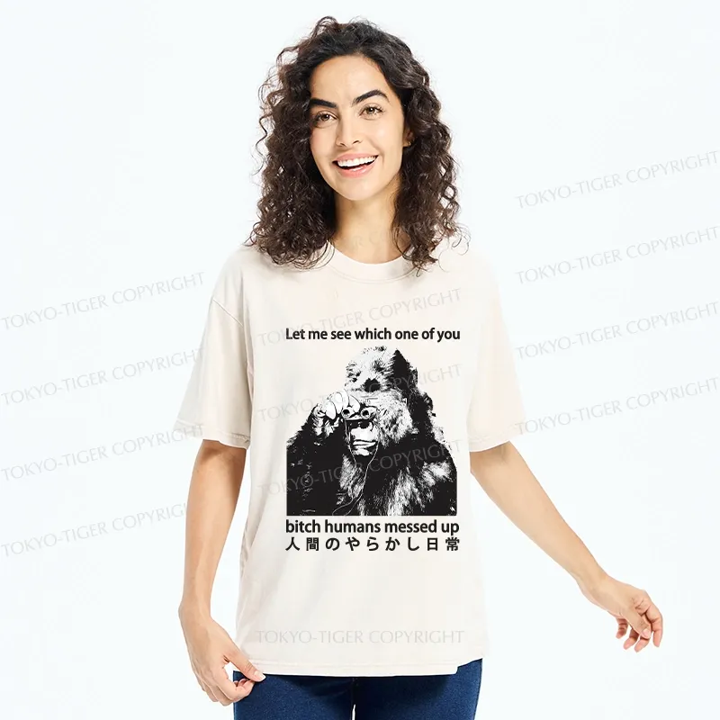 Tokyo-Tiger Human Mistakes In Daily Life Washed T-Shirt