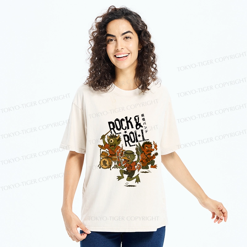 Tokyo-Tiger Yokai Band Washed T-Shirt