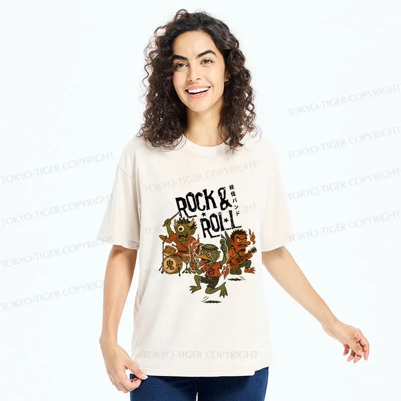 Tokyo-Tiger Yokai Band Washed T-Shirt