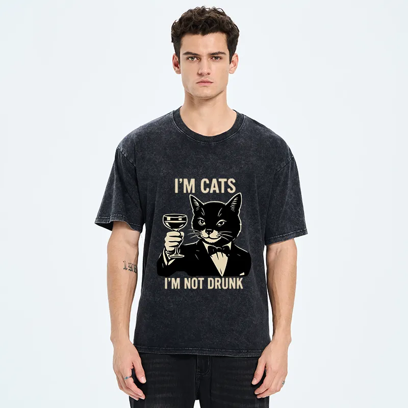 Tokyo-Tiger Cat Cheers Meme Funny Washed T-Shirt