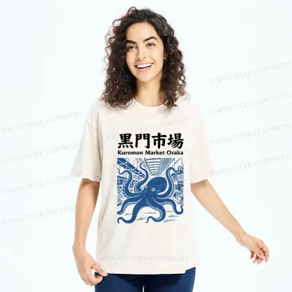 Tokyo-Tiger Kuromon Market Osaka Washed T-Shirt