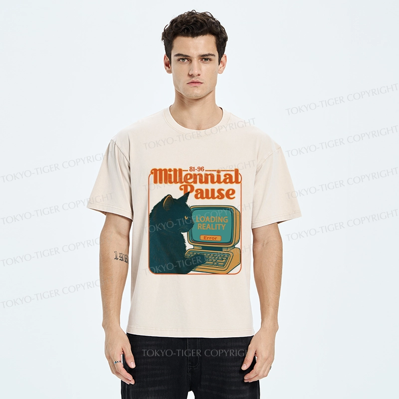 Tokyo-Tiger Millennial Pause Washed T-Shirt