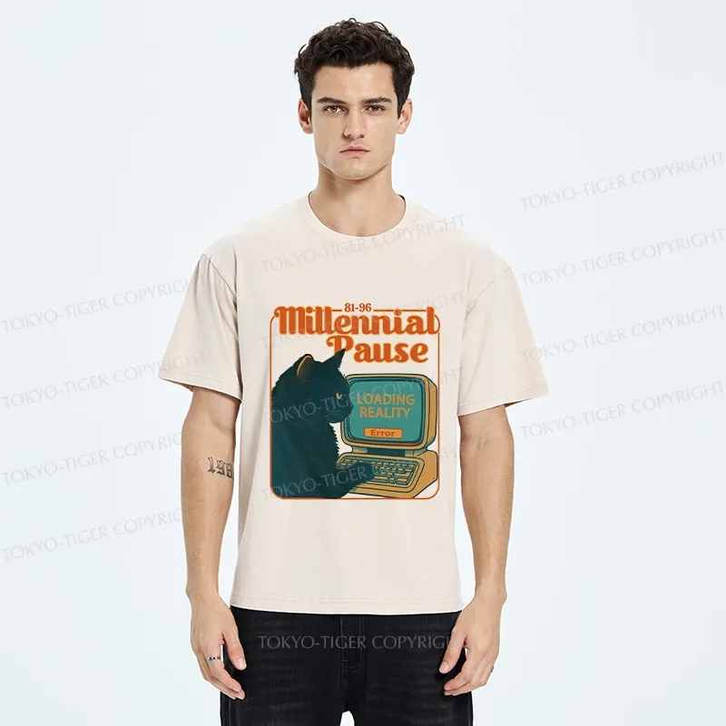 Tokyo-Tiger Millennial Pause Washed T-Shirt