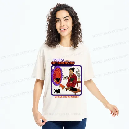 Tokyo-Tiger Portal To The Cat Dimension Washed T-Shirt
