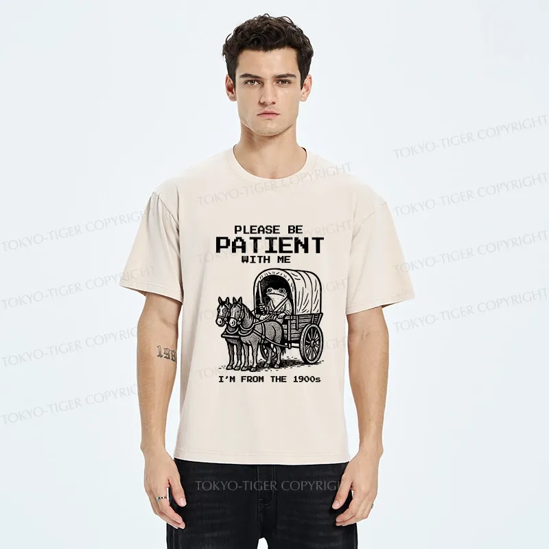 Tokyo-Tiger Please Be Patient With Me Washed T-Shirt