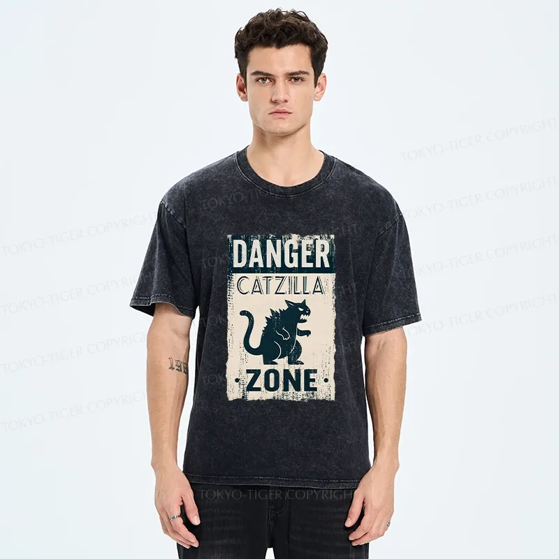 Tokyo-Tiger Danger Zone Washed T-Shirt