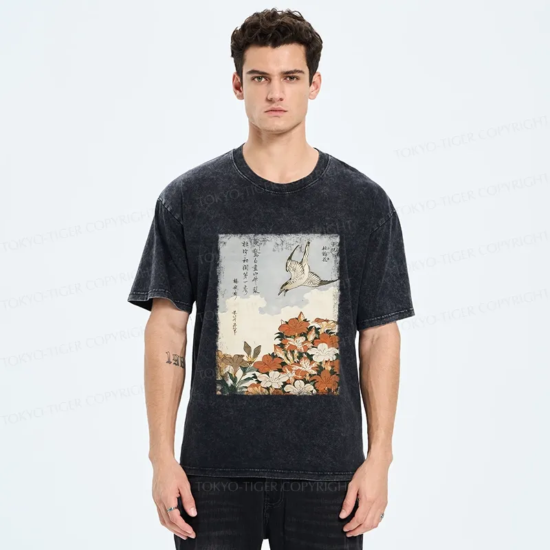 Tokyo-Tiger Azalea And Rhododendron Washed T-Shirt