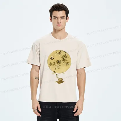 Tokyo-Tiger Serene Tea Ceremony Washed T-Shirt