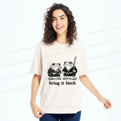 Tokyo-Tiger Bring It Samurai Frog Washed T-Shirt