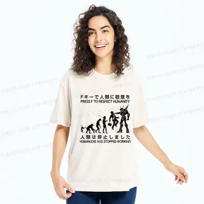 Tokyo-Tiger Human.Exe Has Stopped Working Washed T-Shirt