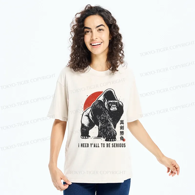 Tokyo-Tiger I Need Y'All To Be Serious Washed T-Shirt