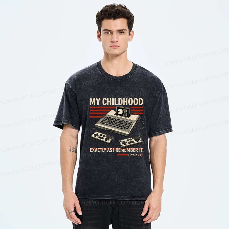 Tokyo-Tiger My Childhood Exactly As I Remember It Washed T-Shirt