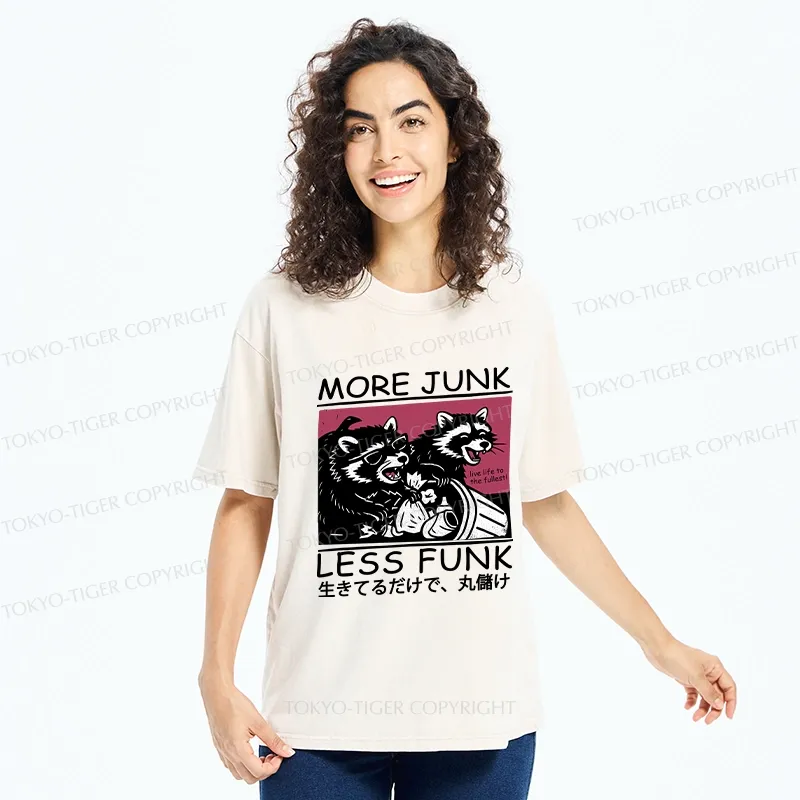 Tokyo-Tiger More Junk Less Funk Washed T-Shirt