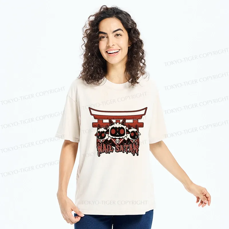 Tokyo-Tiger Hail Satan Washed T-Shirt