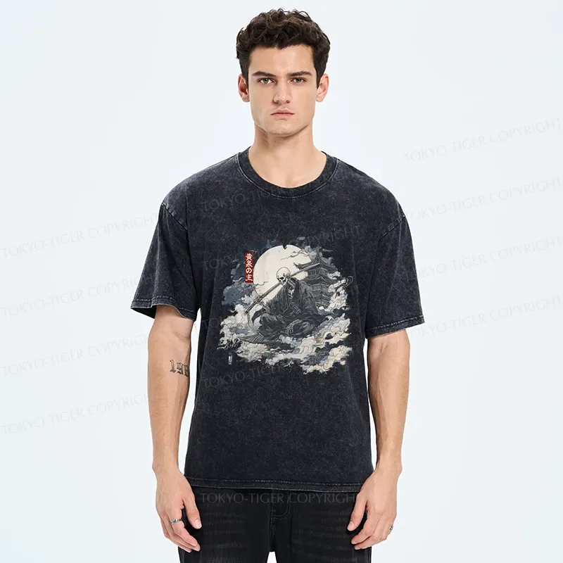 Tokyo-Tiger Lord Of The Underworld Washed T-Shirt