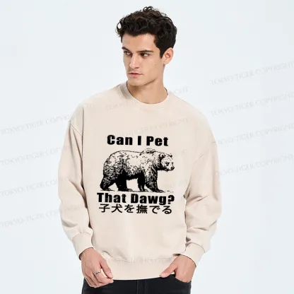 Tokyo-Tiger Pet The Bear Washed Sweatshirt