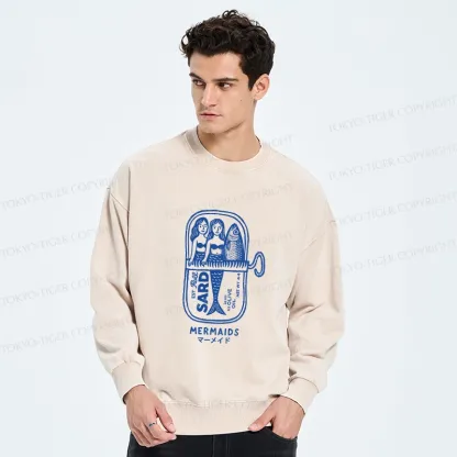 Tokyo-Tiger Mermaid Can Washed Sweatshirt