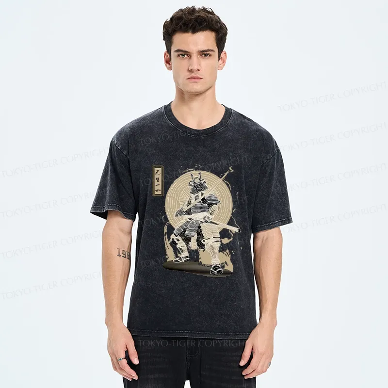 Tokyo-Tiger The Spirit Of The Samurai Washed T-Shirt