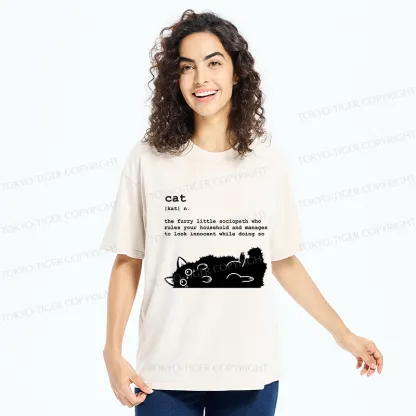 Tokyo-Tiger Definition Of Cat Funny Washed T-Shirt