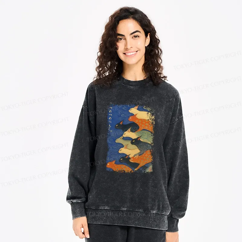 Tokyo-Tiger Claw-some Ninja Washed Sweatshirt