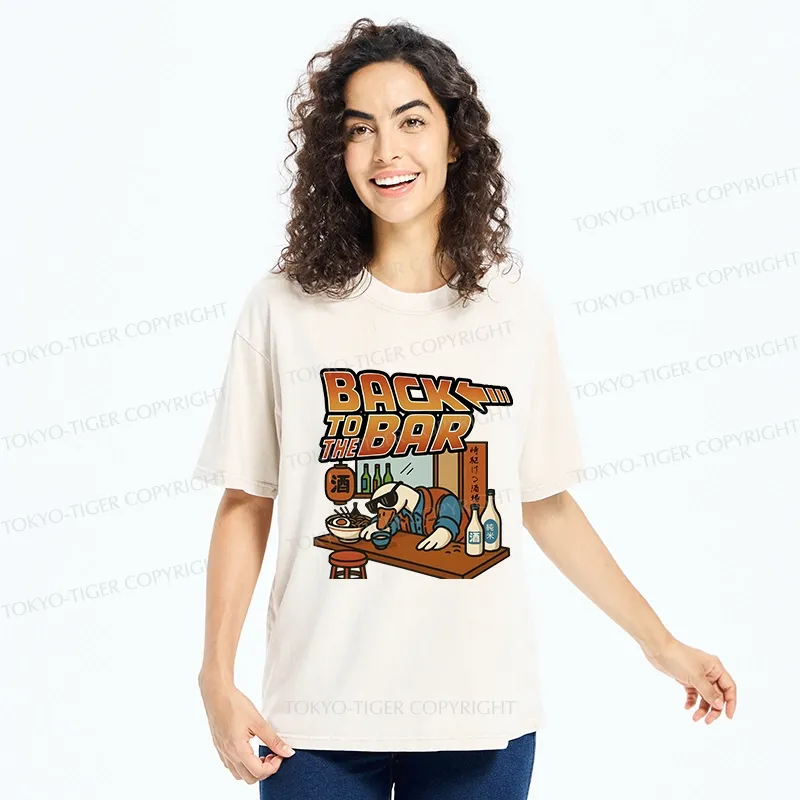 Tokyo-Tiger The Coolest Goose At The Bar Washed T-Shirt