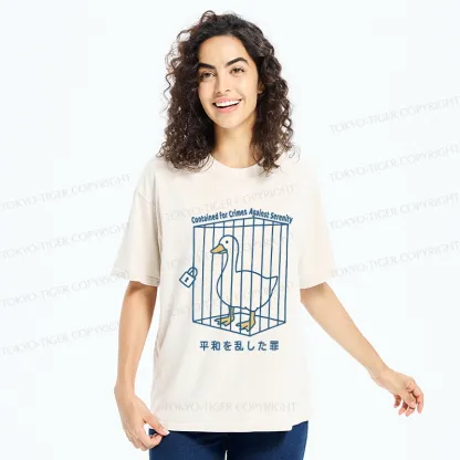 Tokyo-Tiger Arrested Criminal Goose Washed T-Shirt