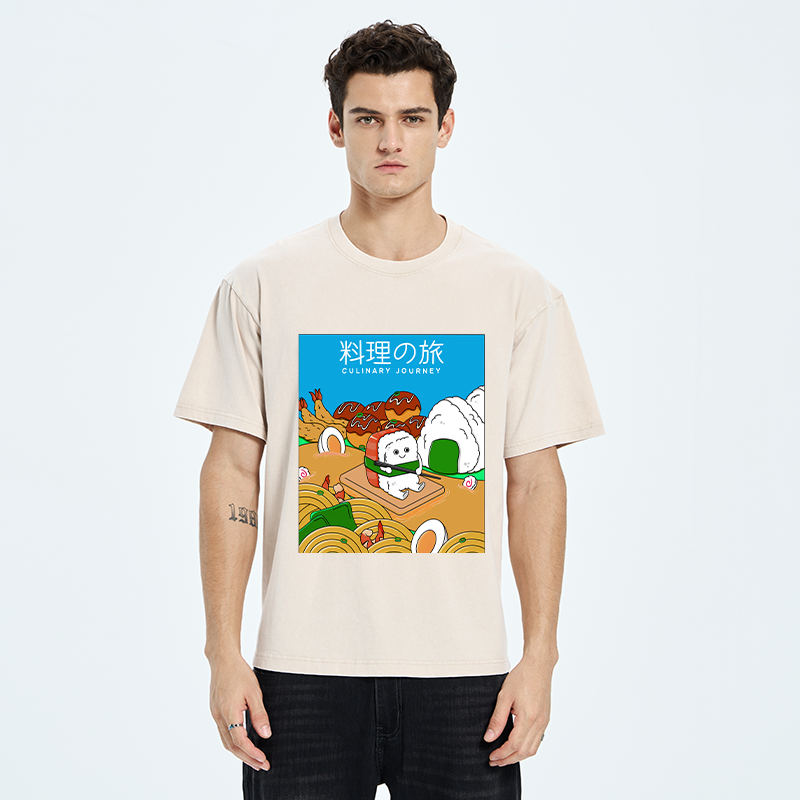 Tokyo-Tiger A Culinary Journey Of Sushi Washed T-Shirt