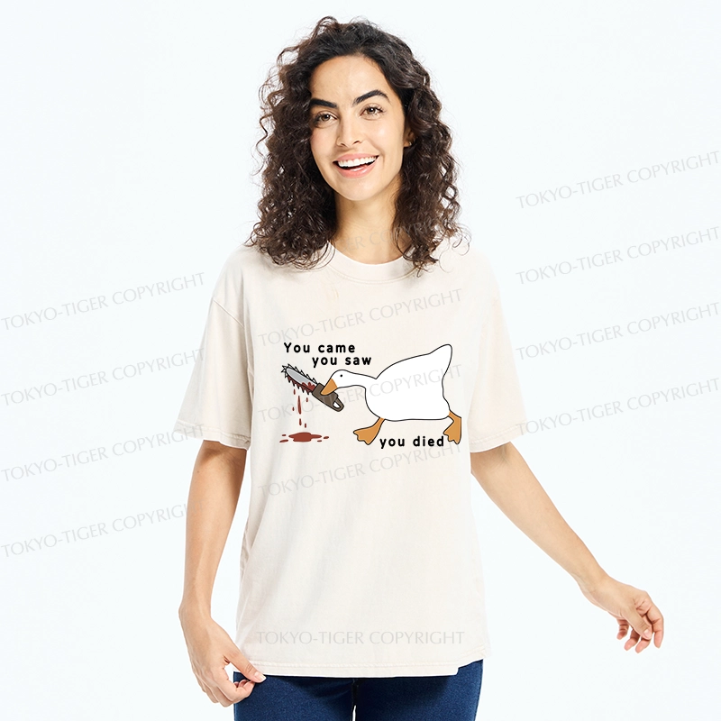 Tokyo-Tiger You Came You Saw You Died Washed T-Shirt