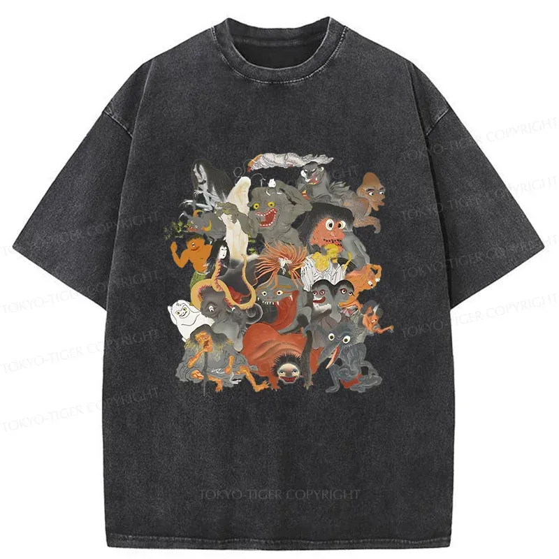 Tokyo-Tiger Famous Japanese Yoaki Washed T-Shirt