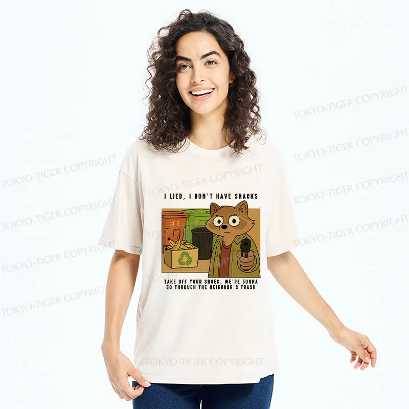 Tokyo-Tiger No Snacks Only Trash Hunting Washed T-Shirt