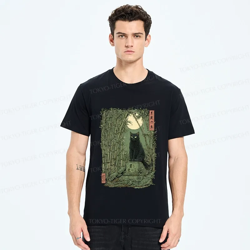 Tokyo-Tiger Black Cat In The Bamboo Forest Classic T-Shirt