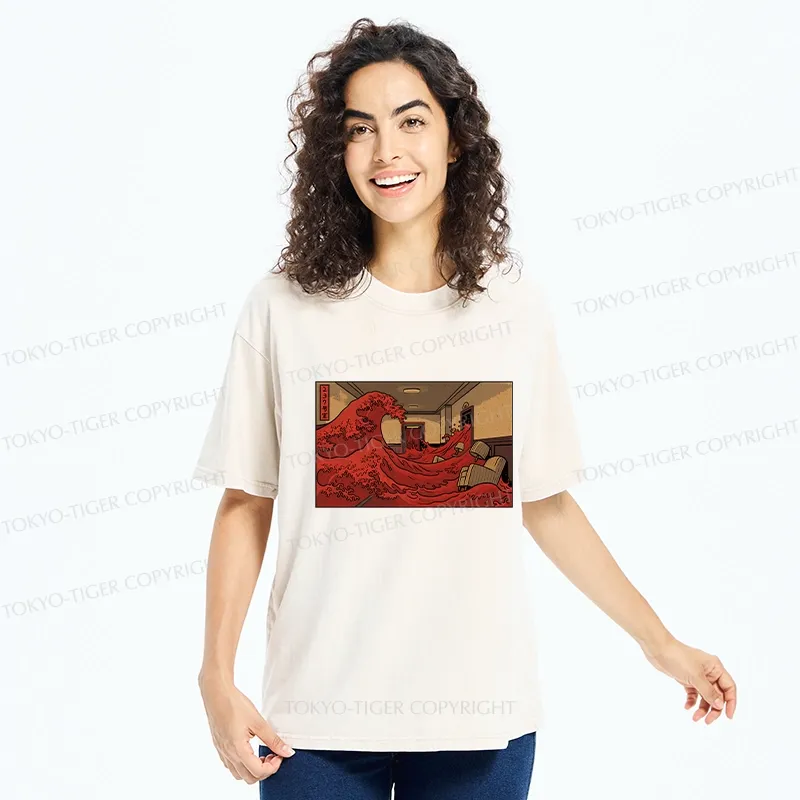 Tokyo-Tiger The Great Wave Off Room 237 Washed T-Shirt