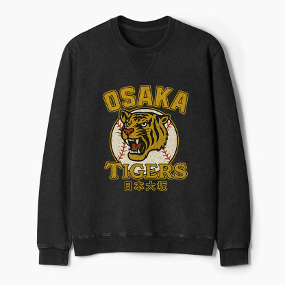 Tokyo-Tiger Funny Osaka Tigers Washed Terry Sweatshirt