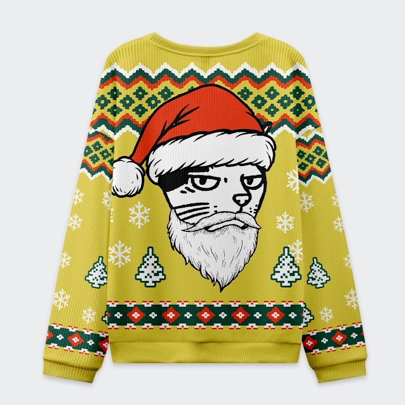 Tokyo-Tiger Santa Cat Funny Christmas Ugly Sweatshirt