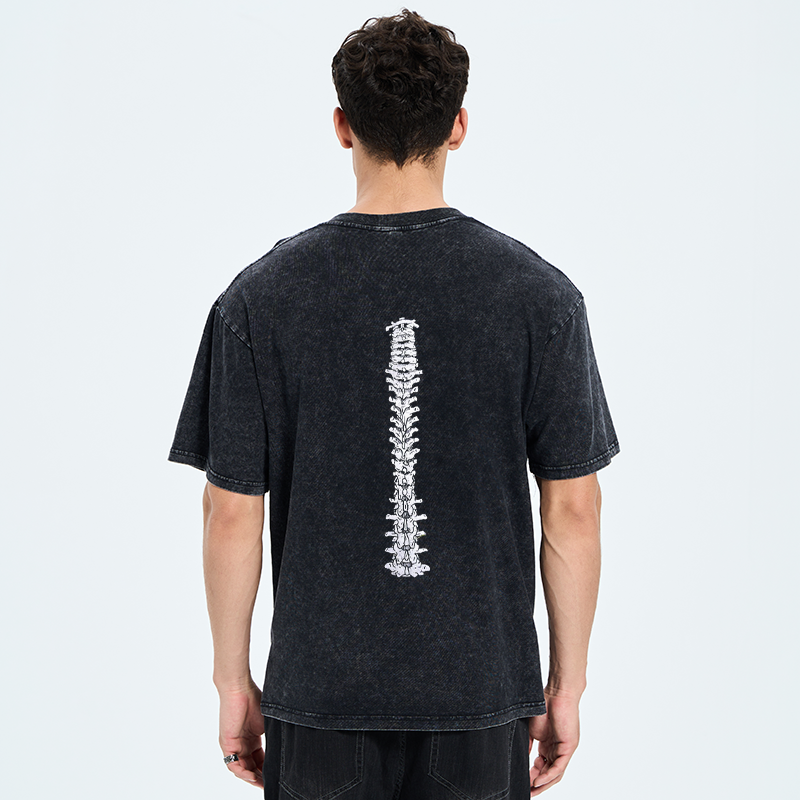 Tokyo-Tiger Spine Back Washed T-Shirt