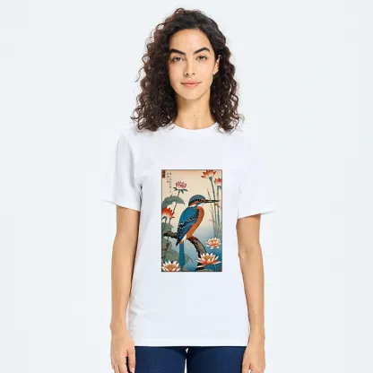 Tokyo-Tiger Ukiyo-e Kingfisher Classic T-Shirt