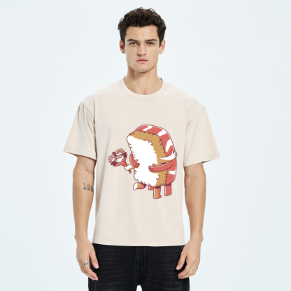 Tokyo-Tiger Sushi Of Love Washed T-Shirt