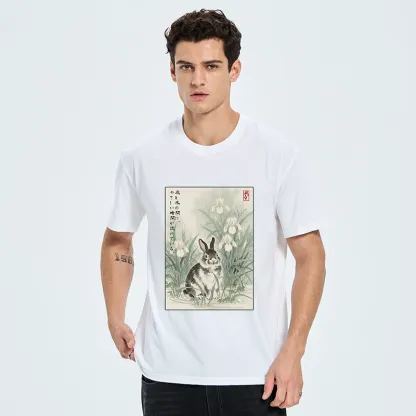 Tokyo-Tiger Little Rabbit Beneath the Blooming Irises Classic T-Shirt