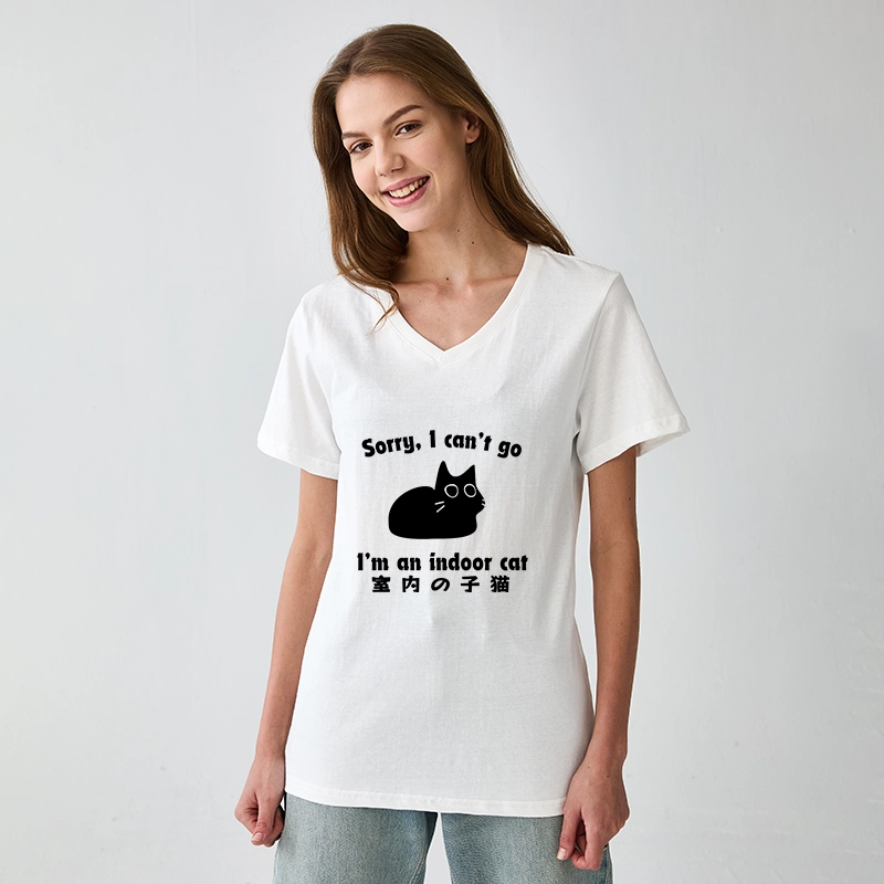 Tokyo-Tiger Indoor Kitten V-Neck Classic T-Shirt