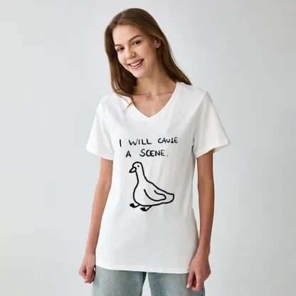 Tokyo-Tiger Stupid Goose Funny Japan Retro V-Neck Classic T-Shirt