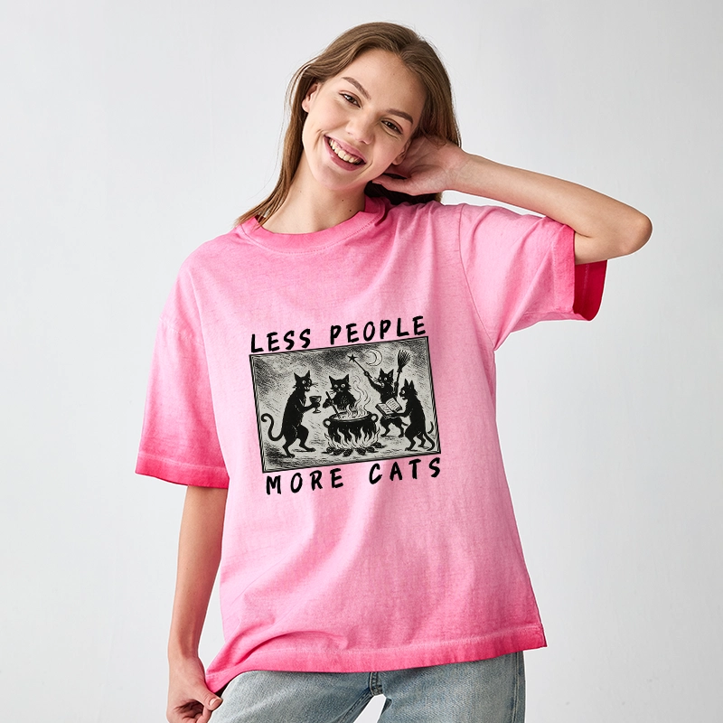 Tokyo-Tiger Cat Sacrifice Ceremony Gradient Washed T-Shirt