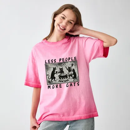 Tokyo-Tiger Cat Sacrifice Ceremony Gradient Washed T-Shirt