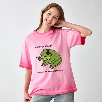 Tokyo-Tiger Stupid Frog Meme Gradient Washed T-Shirt