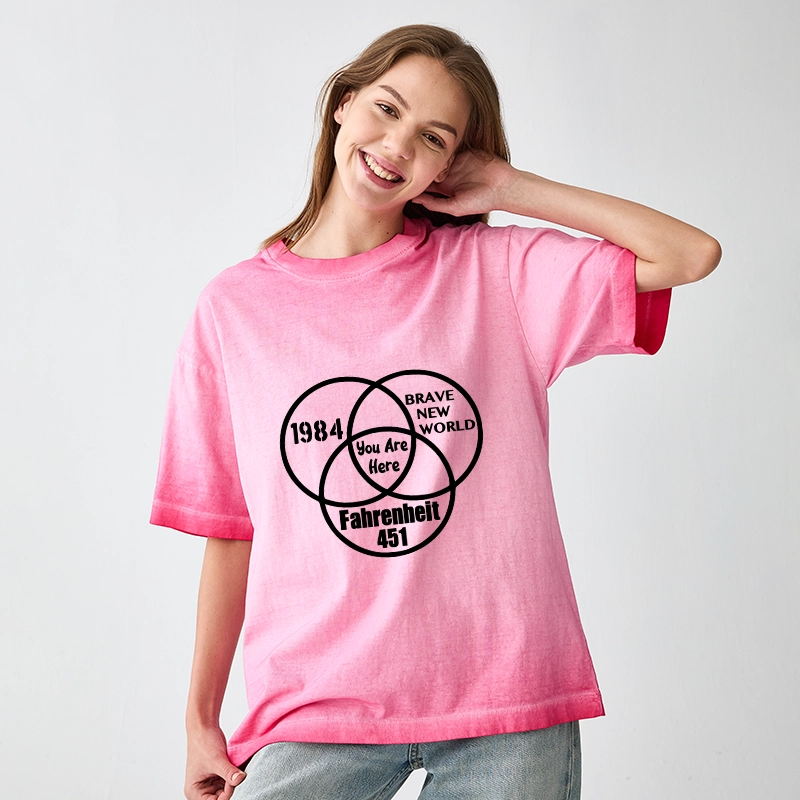 Tokyo-Tiger Multidimensional Thinking And Rebellion Gradient Washed T-Shirt