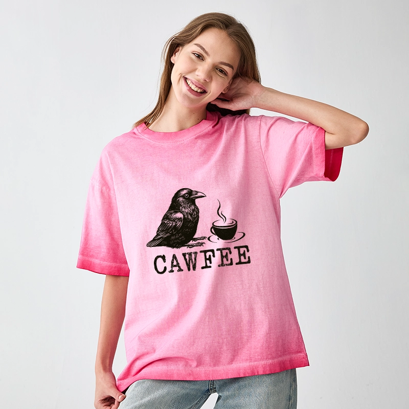 Tokyo-Tiger Cawfee Funny Japan Meme Gradient Washed T-Shirt