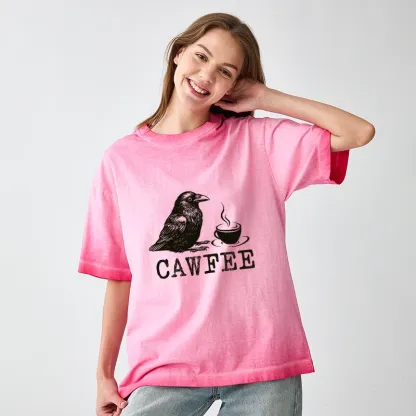 Tokyo-Tiger Cawfee Funny Japan Meme Gradient Washed T-Shirt