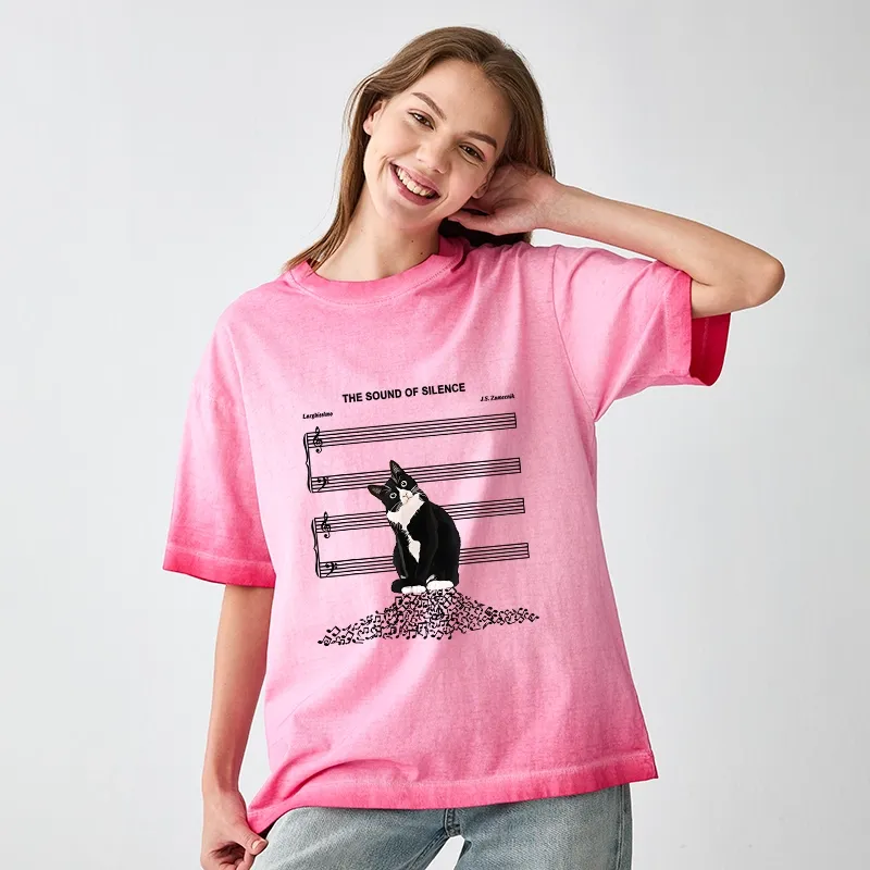 Tokyo-Tiger The Sound Of Silence Gradient Washed T-Shirt