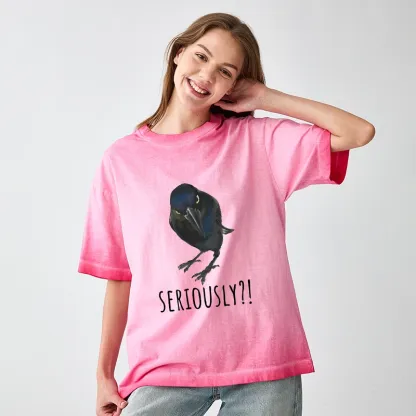 Tokyo-Tiger Raven's Question Gradient Washed T-Shirt