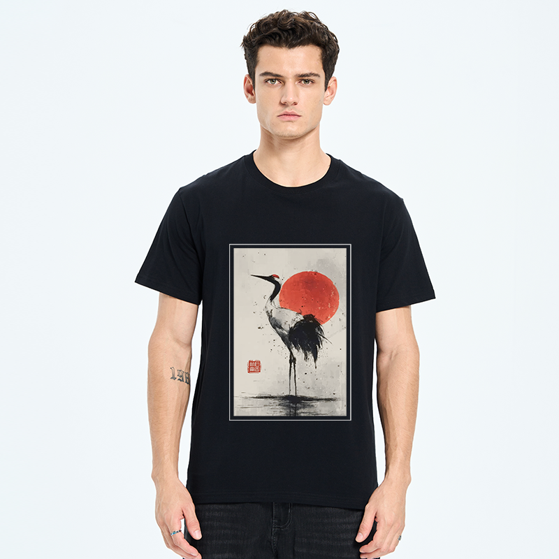 Tokyo-Tiger Retro Japanese Red-crowned Crane Classic T-Shirt